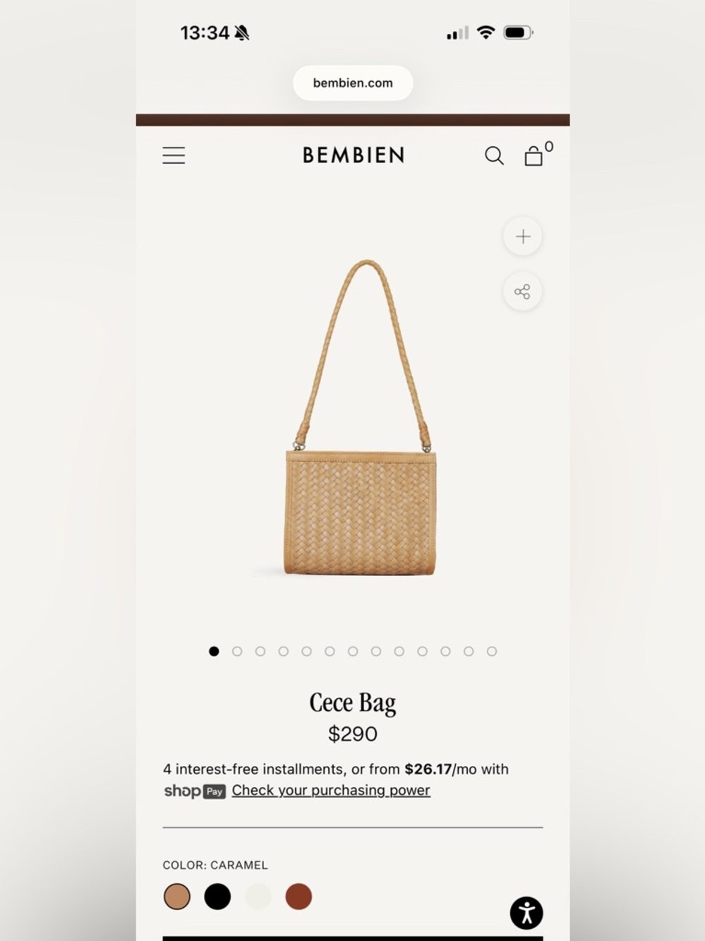 $290 Bembien Cece Bag Woven Crossbody Bag - Picture 2 of 11
